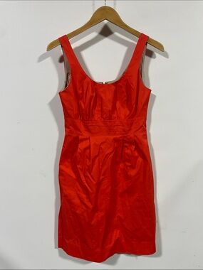 J. Crew Red Sleeveless Midi Sheath Dress